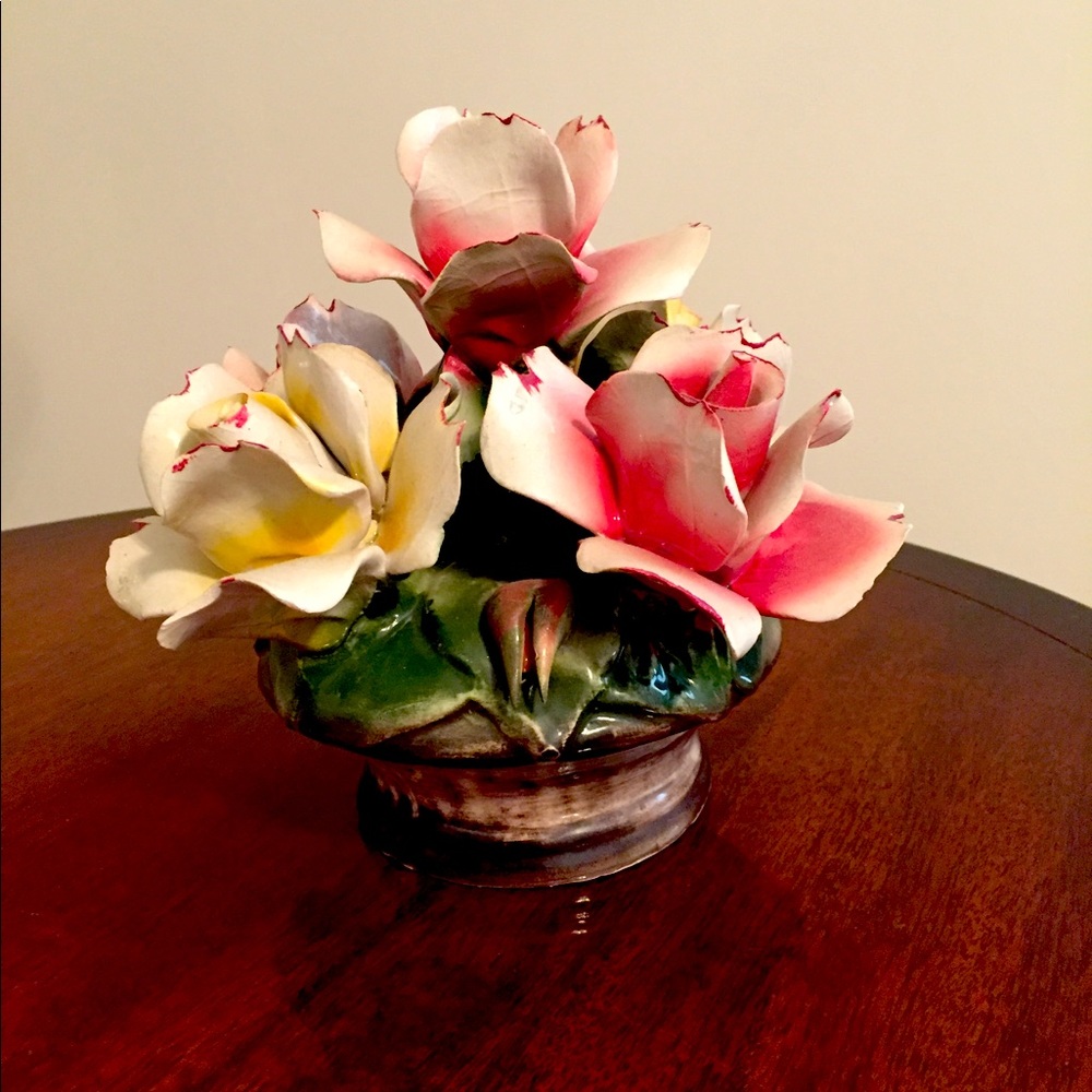 Capodimonte Italy Flower basket